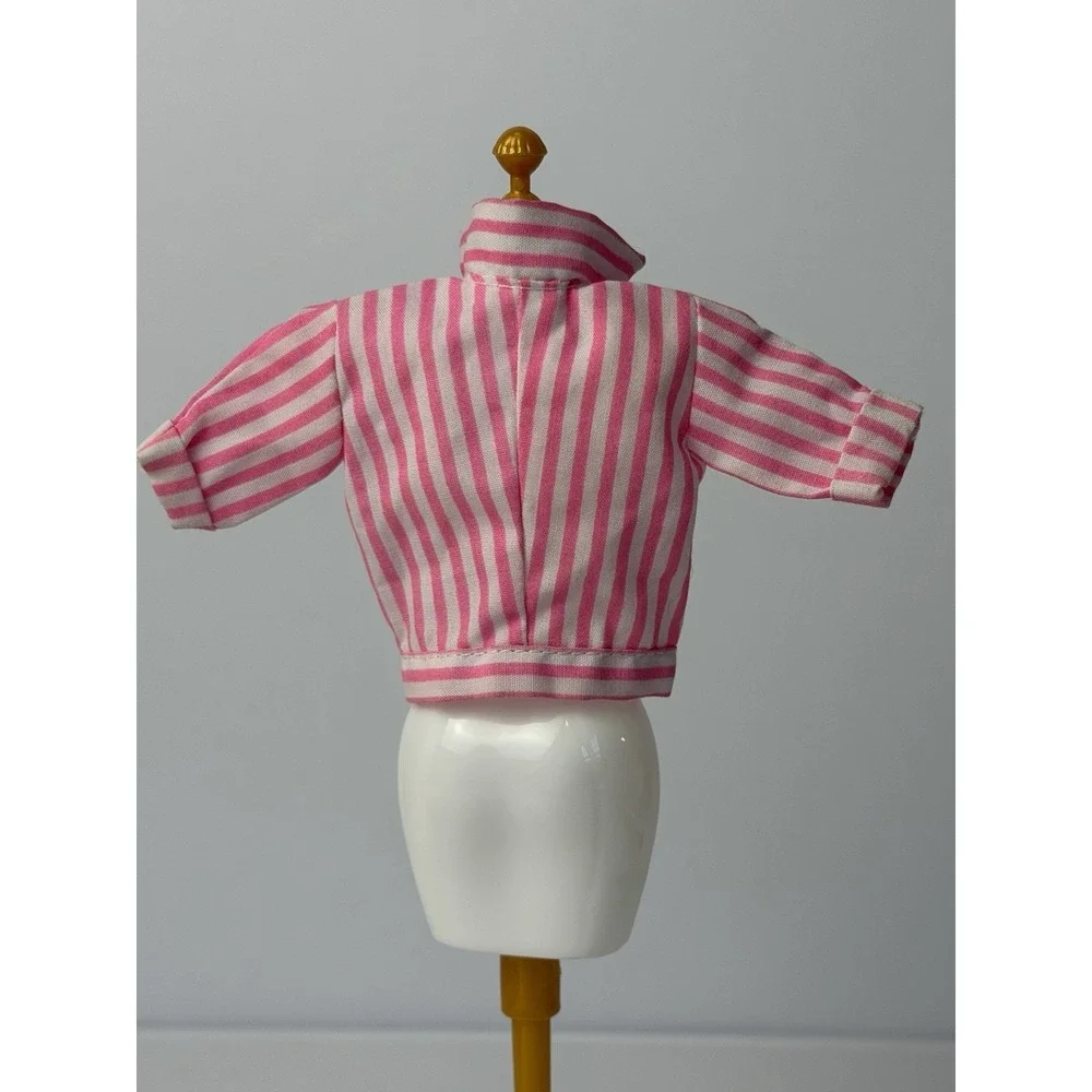 Barbie 80's Skipper Clothes~ Pink & White Open Face Top, Jacket 1988 Vintage